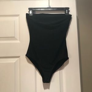 Strapless Black Bodysuit